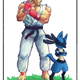 Illustration for article titled SF x PKMN Day 1! Ryu x Lucario!